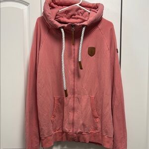 Pink Wanakome Hooded Zip-Up Sweatshirt